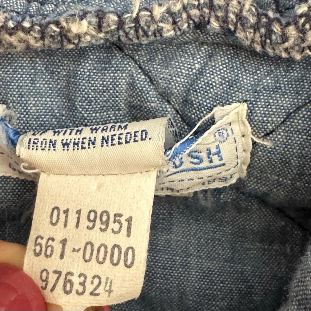 Vintage Oshkosh B'Gosh Denim Quilted Hooded‎ Jacket Size 24M